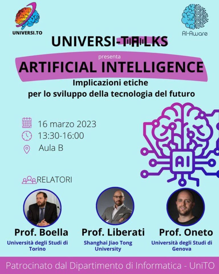 Evento | UNIVERSI-TALKS. Artificial intelligence: implicazioni etiche per lo sviluppo della tecnologia del futuro