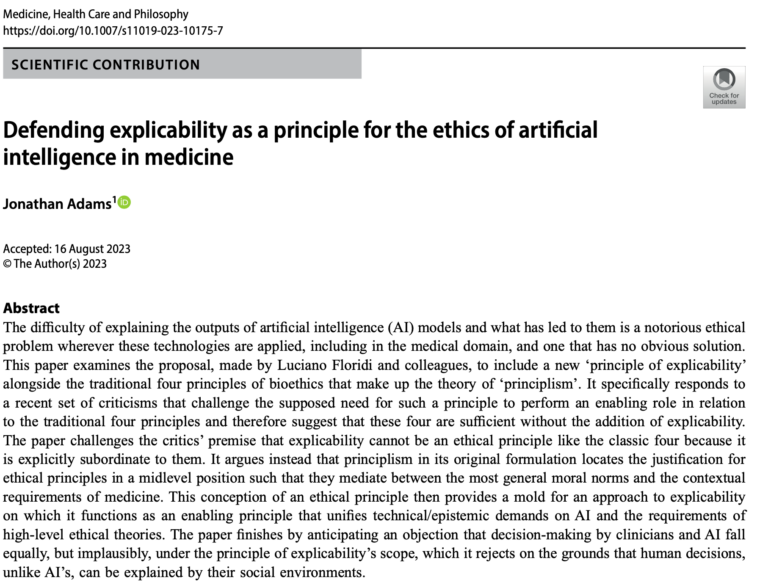 La difesa del principio di “esplicabilità”