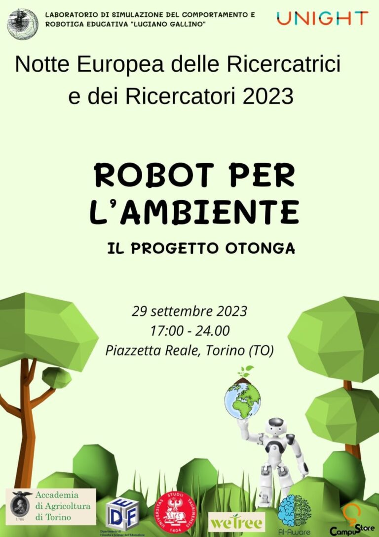 Alla notte europea dei ricercatori i robot del lab Gallino | 29 e 30 settembre