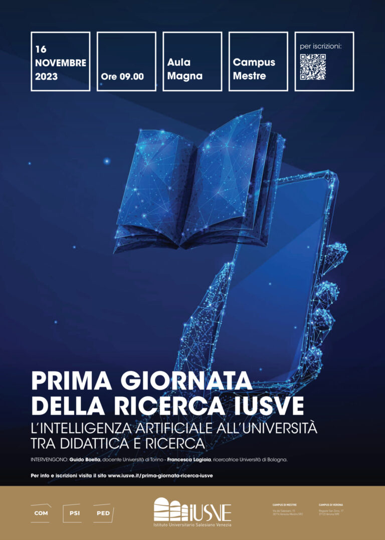 Prima Giornata della Ricerca IUSVE - L’intelligenza artificiale all’università tra didattica e ricerca