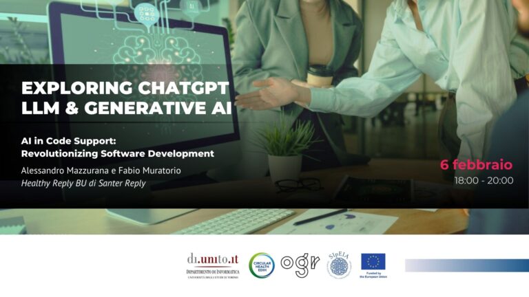 Registrazione terza lezione EXPLORING CHATGPT, LLM & GENERATIVE AI – Modulo 2: AI in Code Support: "Revolutionizing Software Development" 6 febbraio ore 18:00
