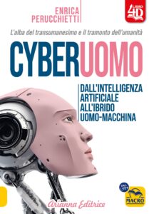 La coperatina del libro: il volto di un robot androide, nel cui cranio e collo si vedono i meccanismi metallici del suo corpo. Il volto è ricoperto da una pelle artificiale rosata e ha lo sguardo interrogativo rivolto a un punto in lontananza.