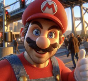 Immagine di Super Mario in versione più realistica.