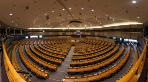 Immagine del parlamento europeo a Bruxelles.