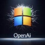 Logo di Microsoft con sotto scritta OpenAI.